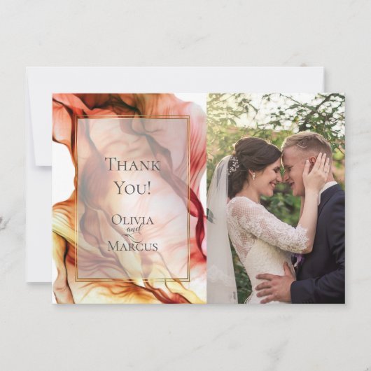 感謝 |フォトフレーム秋の色抽象芸術2 (正面)