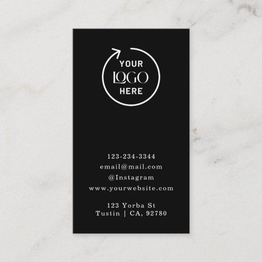 感謝 |ブラックスタイリッシュロモダンゴ事業 割引カード (正面)