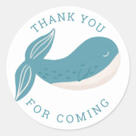 感謝.ブルークジラ。子航海の供の誕生日 ラウンドシール