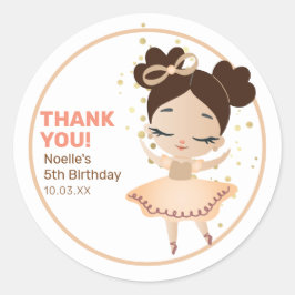 感謝!プリンセスバレリーナw/ボウ誕生日 ラウンドシール