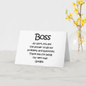 感謝***ボス***クリスマス カード (黄色い花)