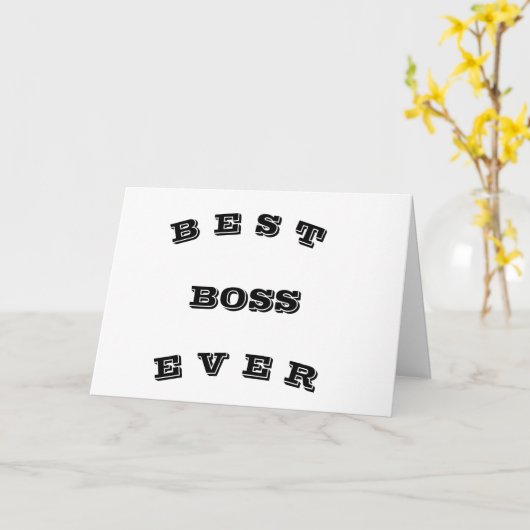 感謝***ボス***クリスマス カード (黄色い花)