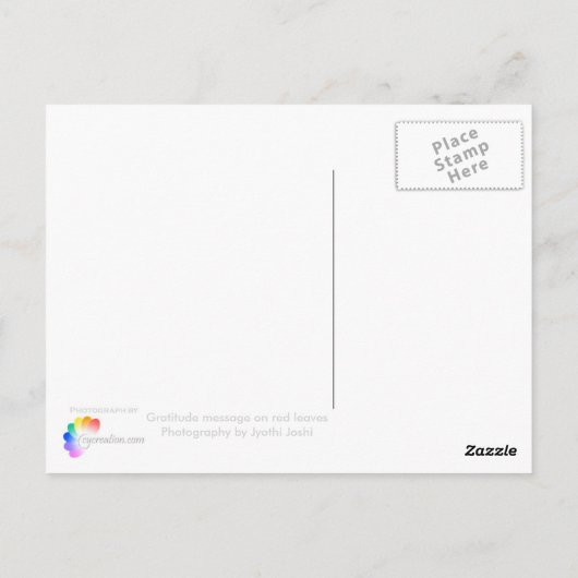 感謝 ポストカード (裏面)