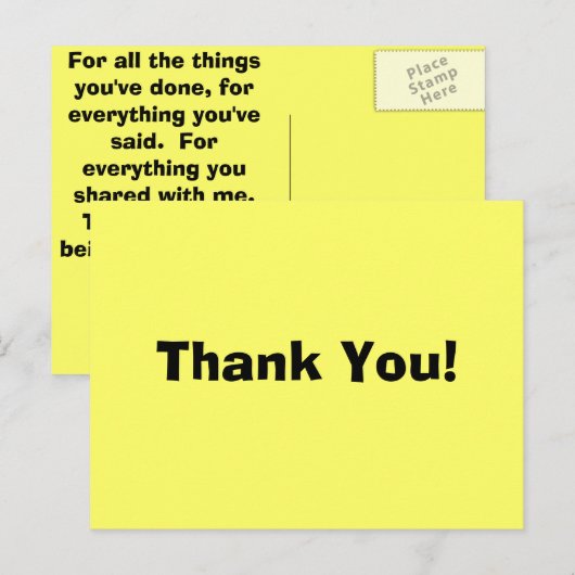 感謝! ポストカード (正面/裏面)