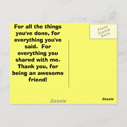 感謝! ポストカード (裏面)