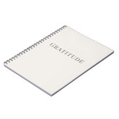 感謝 - ミニマル タイポグラフィ ノートブック (左側)