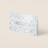 感謝.ミントブラック実在フォイルウェディングカード 箔カード (正面)