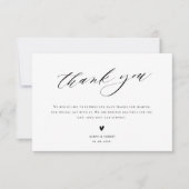 感謝 |モダンの結婚サンキューカード (正面)