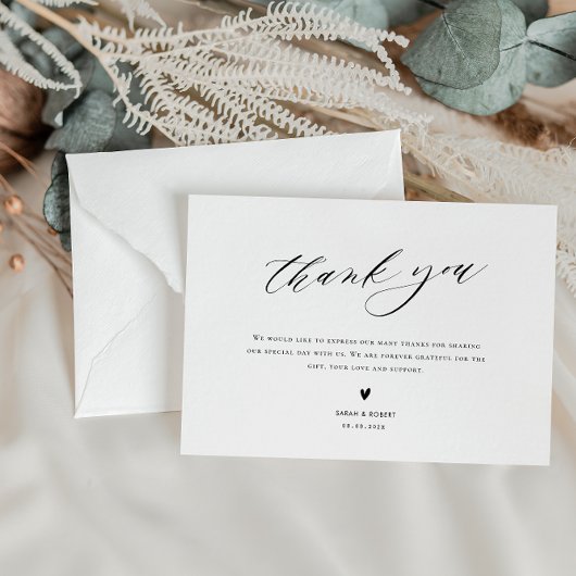 感謝 |モダンの結婚サンキューカード
