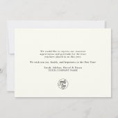 感謝 |モダンユーカリ金ゴールドロゴ シーズンカード (裏面)