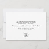 感謝 |ユーカリエレガントプタスビジネスロゴのスクリプト シーズンカード (裏面)