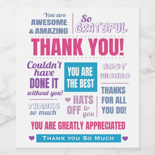 感謝 ワインラベル (シングルラベル)