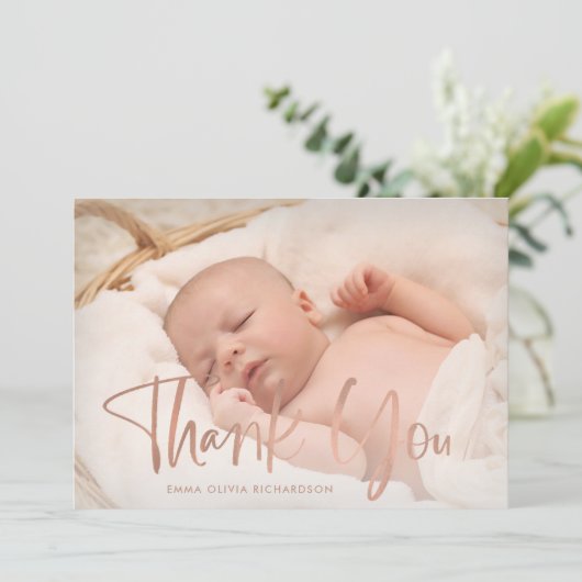 感謝 |写真エレガントの誕生発表 案内状 (スタンド正面)