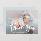 感謝 |写真モダンの生誕発表 ポストカード (正面/裏面)