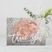 感謝 |写真モダンの生誕発表 案内状 (スタンド正面)