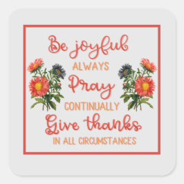 感謝，喜び，祈り スクエアシール