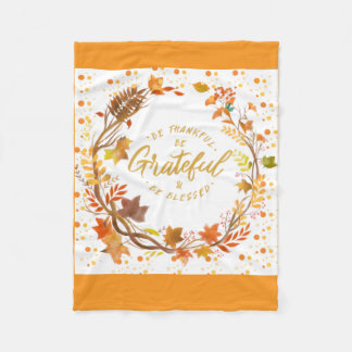 “感謝・喜び・祝福”-信仰のホームスロー フリースブランケット