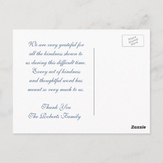 感謝 |天上記念はがき ポストカード (裏面)