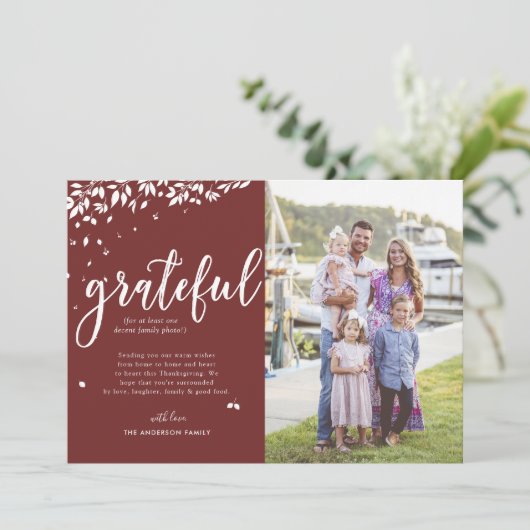 感謝 |家族写真集の感謝祭カード 招待状 (スタンド正面)