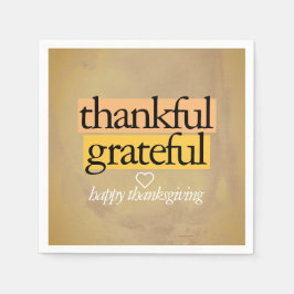 感謝：幸せな感謝 スタンダードカクテルナプキン