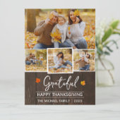 感謝 |幸せシンプルな感謝祭ファミリー写真 シーズンカード (スタンド正面)