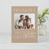 感謝 幸せ 感謝  中立 感謝祭 招待状 (スタンド正面)