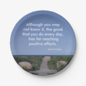 「感謝」引用文感動的紙プレート ペーパープレート (正面)