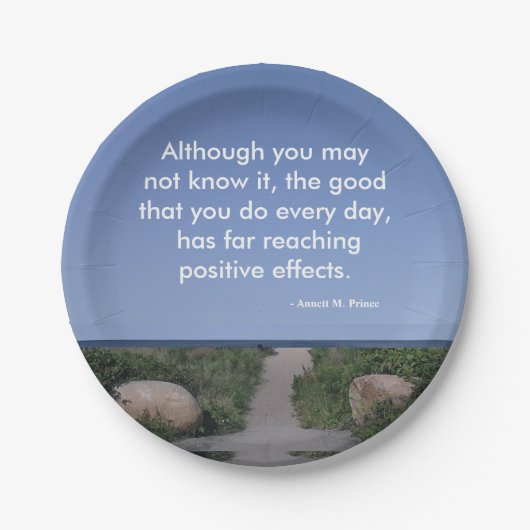 「感謝」引用文感動的紙プレート ペーパープレート (正面)