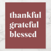 感謝 感激 祝福されてる ワインラベル (シングルラベル)