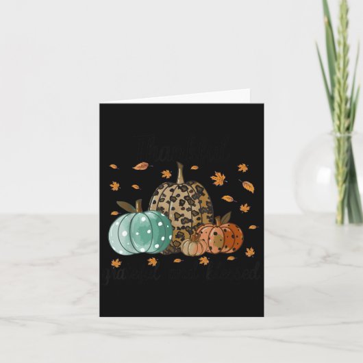 感謝 感激 祝福 シャツ 女性 面白い クリ カード (正面)