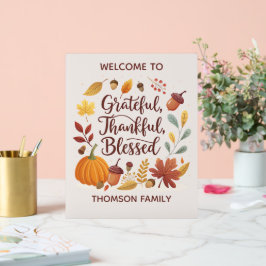 感謝 感激 祝福 感謝祭 秋 アクリルサイン