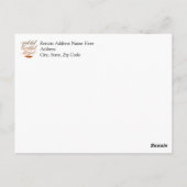 感謝 感激 祝福 現代的大理石 羽毛 ポストカード (裏面)