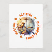 感謝 感激 裁判延期 - 弁護士の名言 ポストカード (正面)