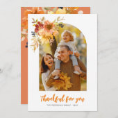 感謝、感謝の写真のグリーティングカード サンキューカード (正面/裏面)