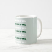 感謝,感謝の引用文,緑 コーヒーマグカップ (正面右)