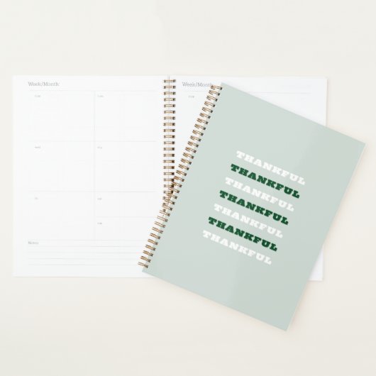 感謝，感謝の引用文，緑 プランナー手帳 (ディスプレー)