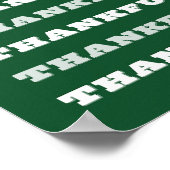 感謝,感謝の引用文,緑 ポスター (角)