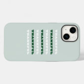 感謝,感謝の引用文,緑 Case-Mate iPhoneケース (裏面 (横))