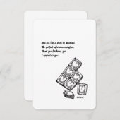 感謝，感謝カード – チョコレート，フラット (正面/裏面)