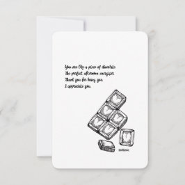 感謝，感謝カード – チョコレート，フラット