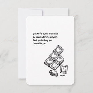 感謝，感謝カード – チョコレート，フラット