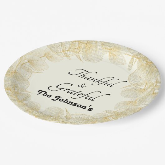 感謝&感謝秋お祝いディナーパーティー ペーパープレート (アングル)