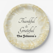 感謝&感謝秋お祝いディナーパーティー ペーパープレート (正面)