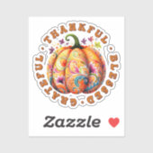 感謝、感謝賛美のフローラカボチャ シール (シート)