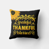 感謝、感謝、ひまわり賛美の花 クッション (裏面)