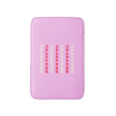 感謝,感謝,感謝,感謝引用文,ピンク,休日 バスマット (正面縦)