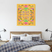 感謝、感謝、賛美フォークアートの花 キャンバスプリント (インサイチュ (寝室))