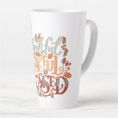 感謝、感謝、賛美ラテマグ、コーヒーマグ カフェラテマグ (右アングル)