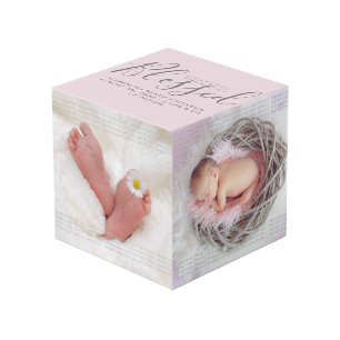 感謝、感謝、賛美名前をカスタムすると4枚の写真 フォトキューブ