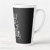 感謝、感謝、賛美日々独身の。 カフェラテマグ (右)